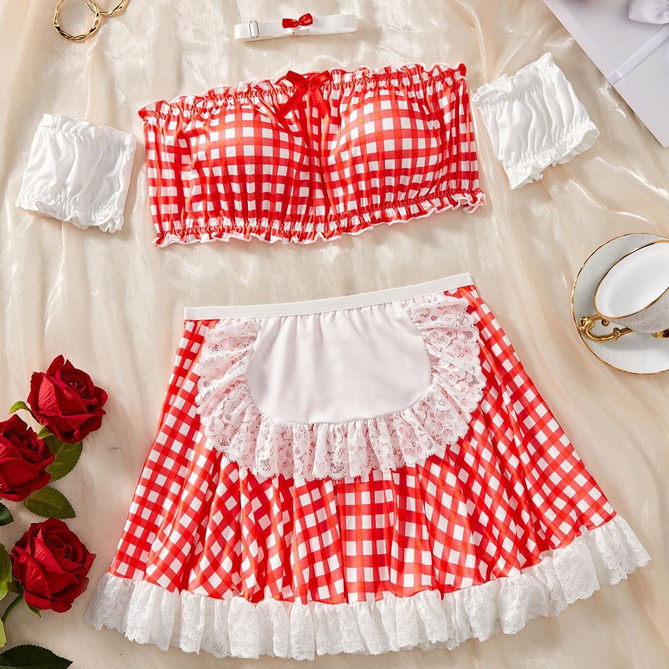 Sweet Serve Gingham Red