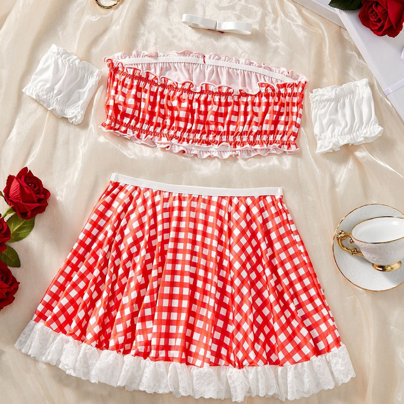 Sweet Serve Gingham Red