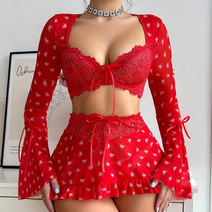 Heart On Fire Sexy Lingerie Set